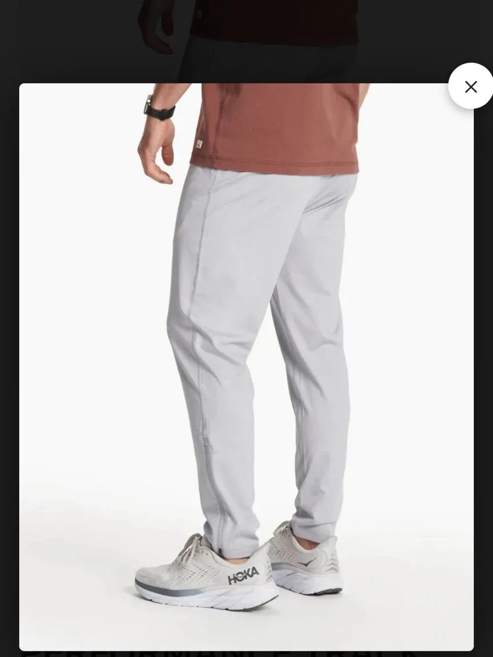 VUORI Men's Sunday Performance Track Pant  Sz XL Platinum Heather